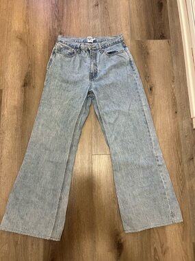 Princess Polly Light Blue Wide Leg Jeans